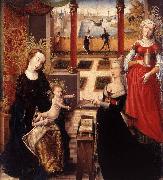 unknow artist Madonna with Donor and St Mary Magdalene oil on canvas